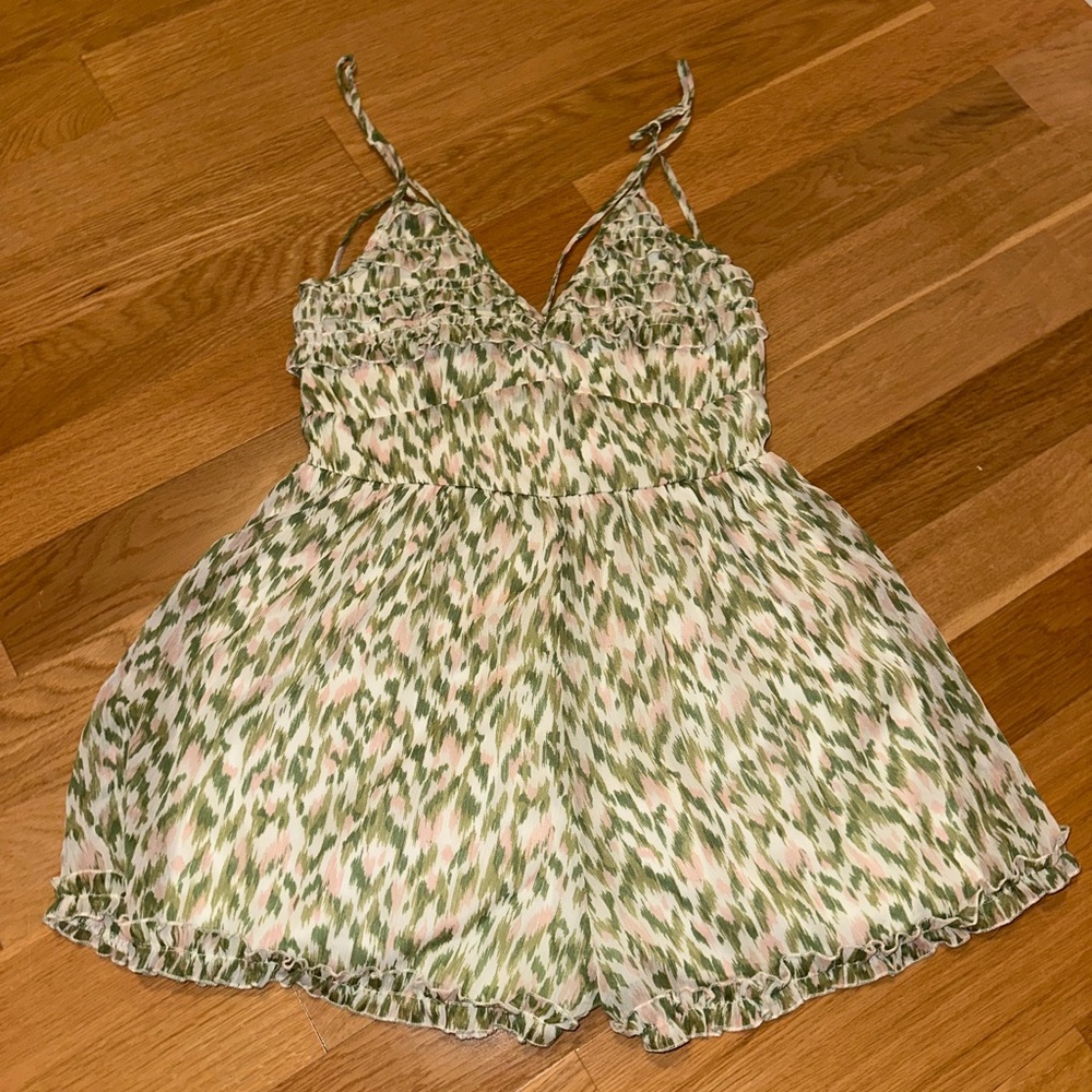 Francesca’s Green and Pink Romper